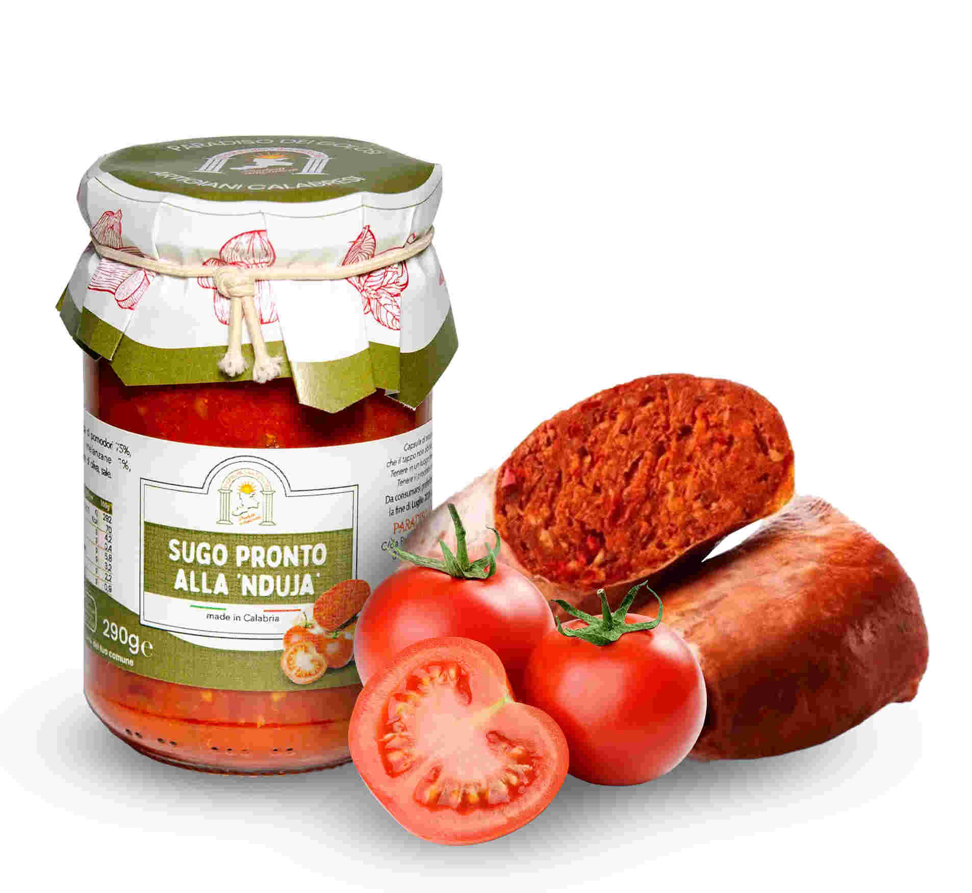 Gotowy sos pomidorowy z ’ndują Paradiso dei Golosi 290 g