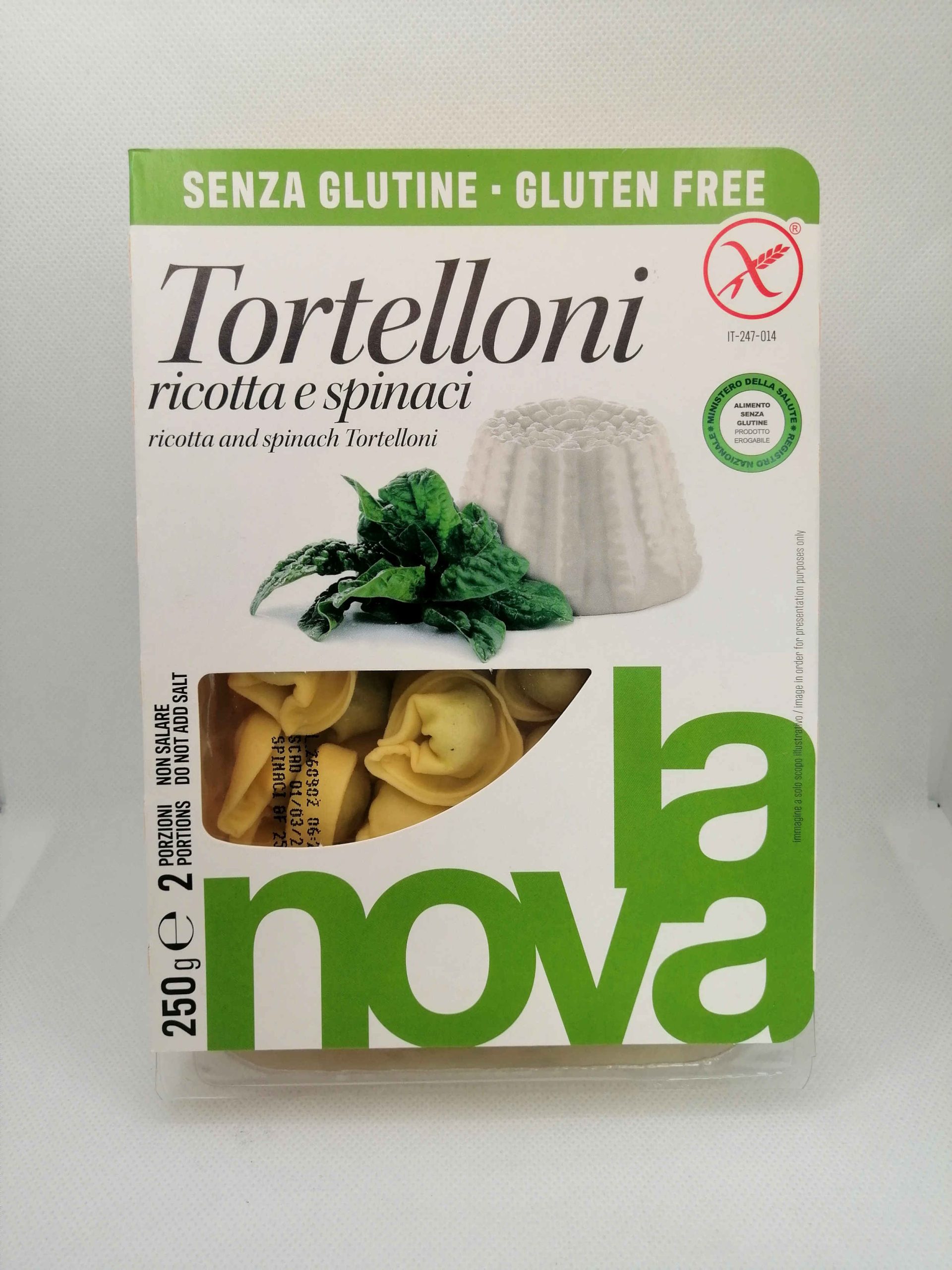 Tortelloni Ricotta e Spinaci Senza Glutine (250g)